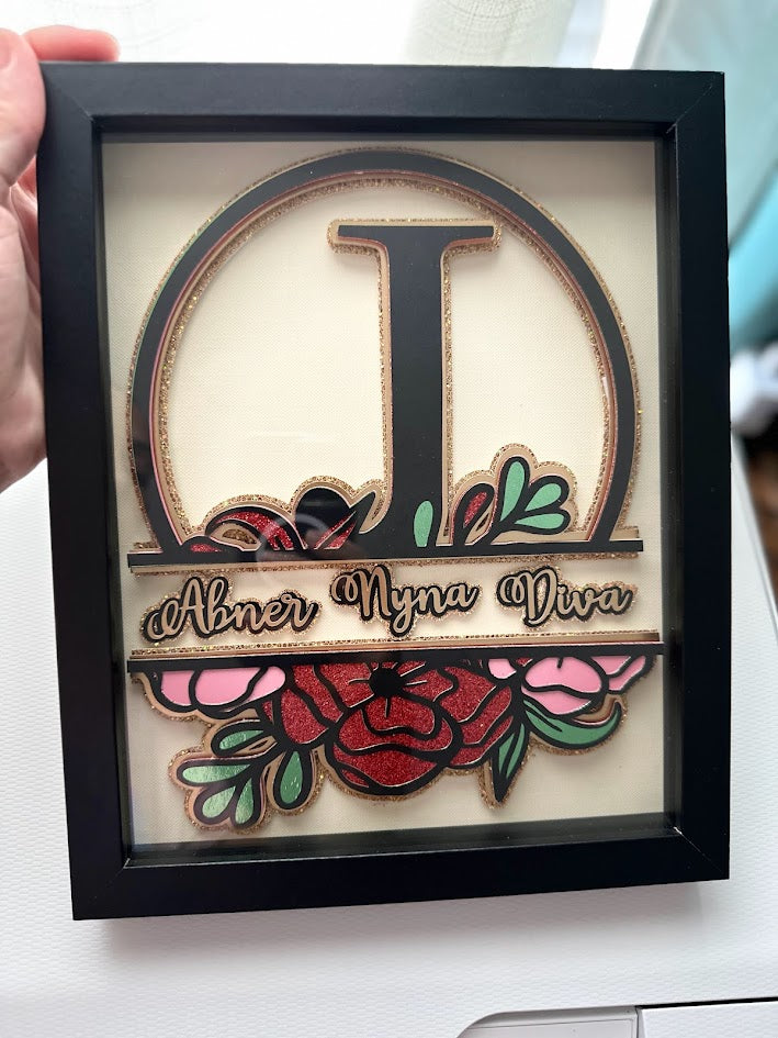 Customized shadow boxes , Name shadow boxes