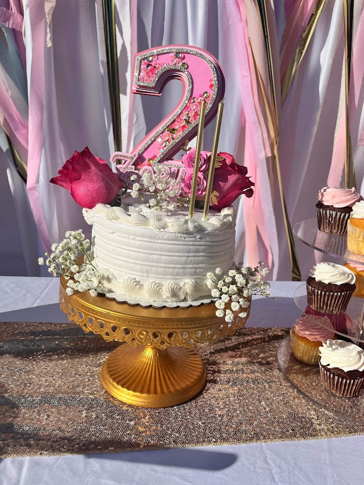 Flower Cake Topper, Flower Shaker cake decor, Flower Topper