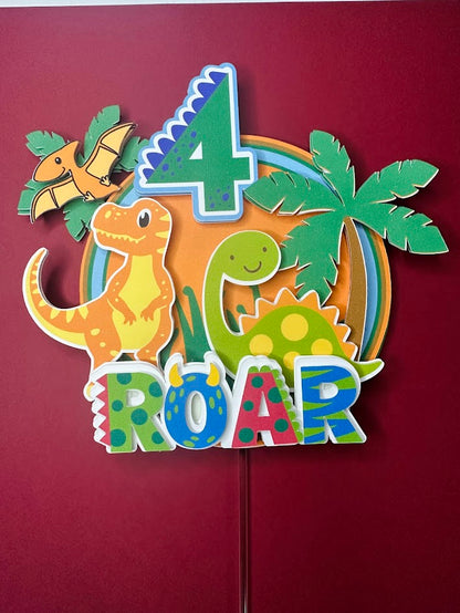 Dinosaur Cake Topper, Dinosaur cake decor