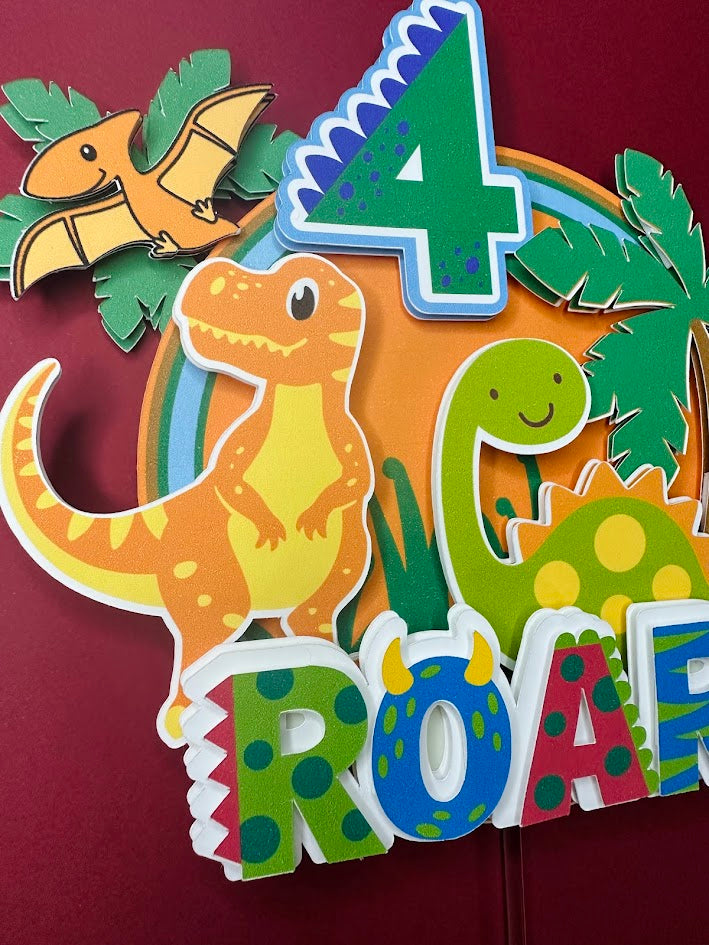 Dinosaur Cake Topper, Dinosaur cake decor